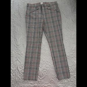 GAP plaid skinny ankle pants